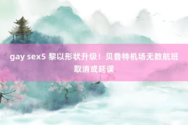 gay sex5 黎以形状升级！贝鲁特机场无数航班取消或延误