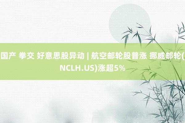 国产 拳交 好意思股异动 | 航空邮轮股普涨 挪威邮轮(NCLH.US)涨超5%